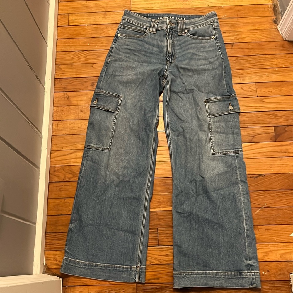 American Eagle Super High Rise Baggy Wide Leg